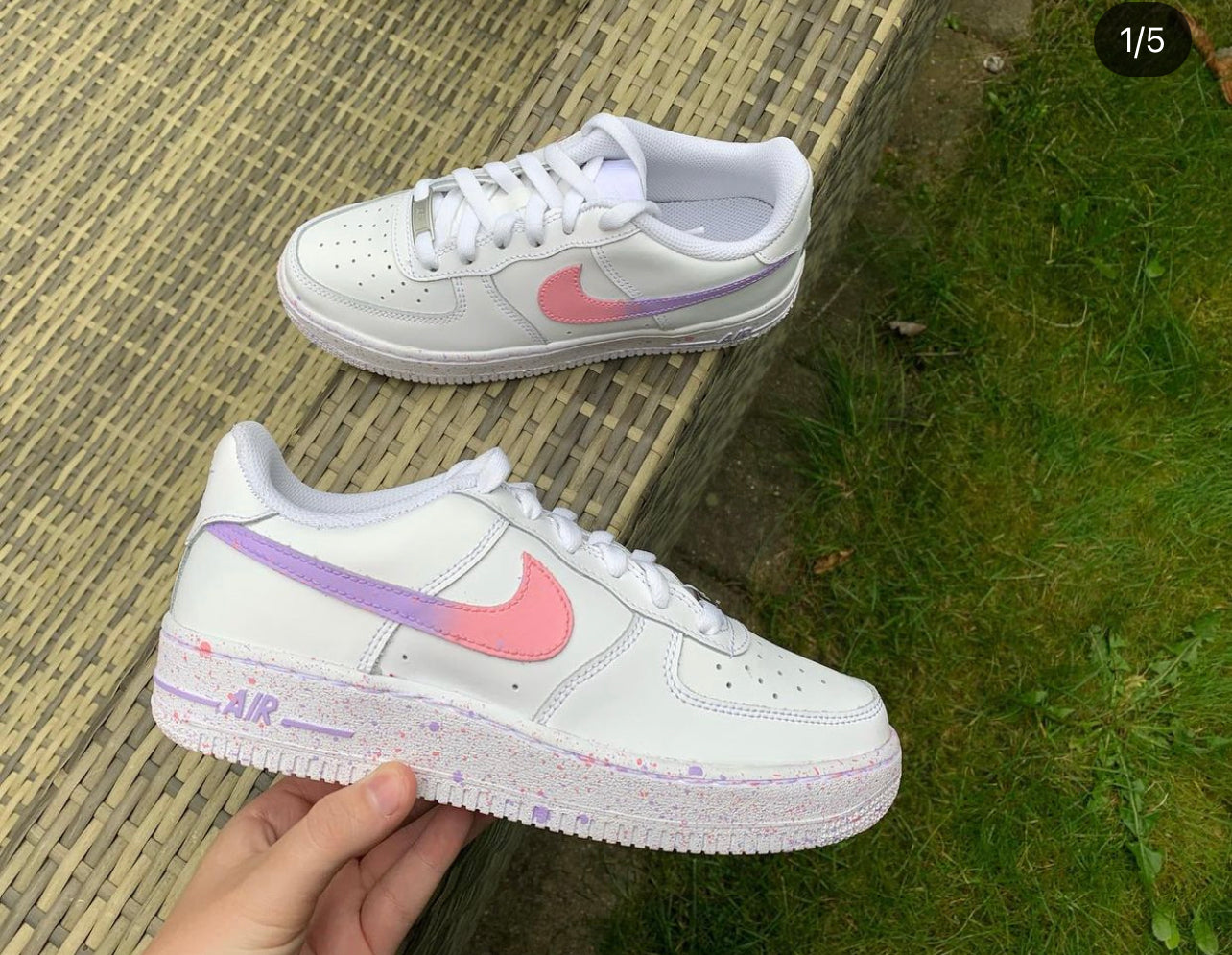 Custom nike air force - paars/roze